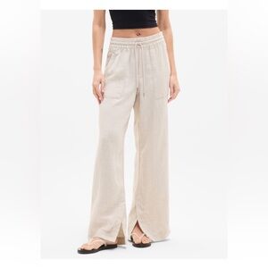 Athleta Retreat Wide Leg Linen Pant